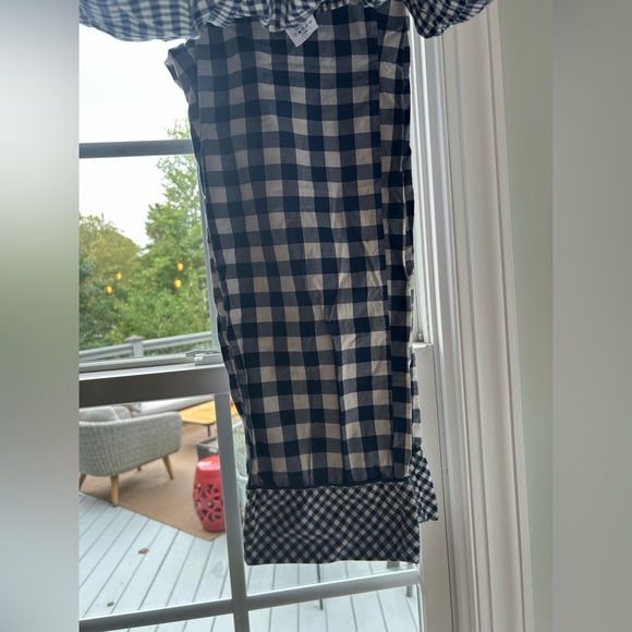 Draper James Lands End Navy White Gingham Checked Pajamas Women’s 2-4 - Picture 4 of 10